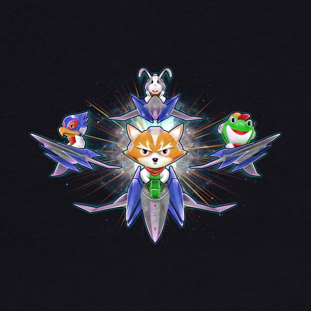 Star Fox Lylat Babies by barrettbiggers